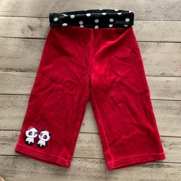 Gymboree Holiday Panda Pants 12 18 months EUC - Picture 1 of 5